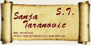 Sanja Taranović vizit kartica